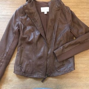 Dark Brown 100% Leather Jacket
